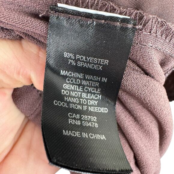 Joie Mauve Purple Drawstring Waist Straight Leg Stretchy Casual Pull On Pants L - Picture 7 of 7